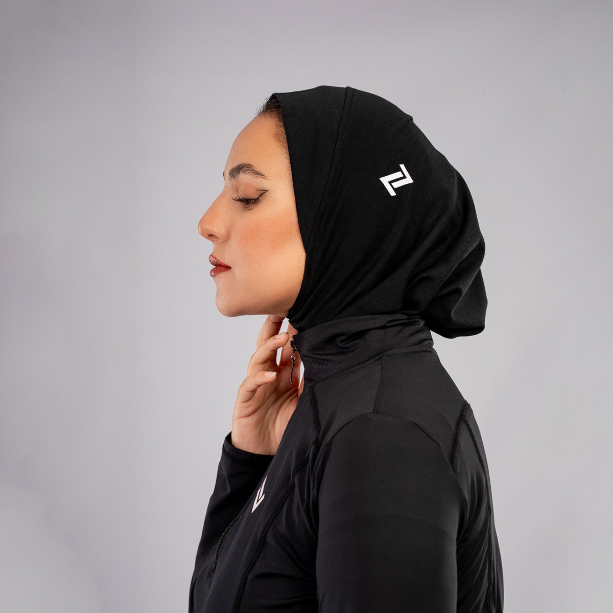 Women HIJAB, Sportive, Black
