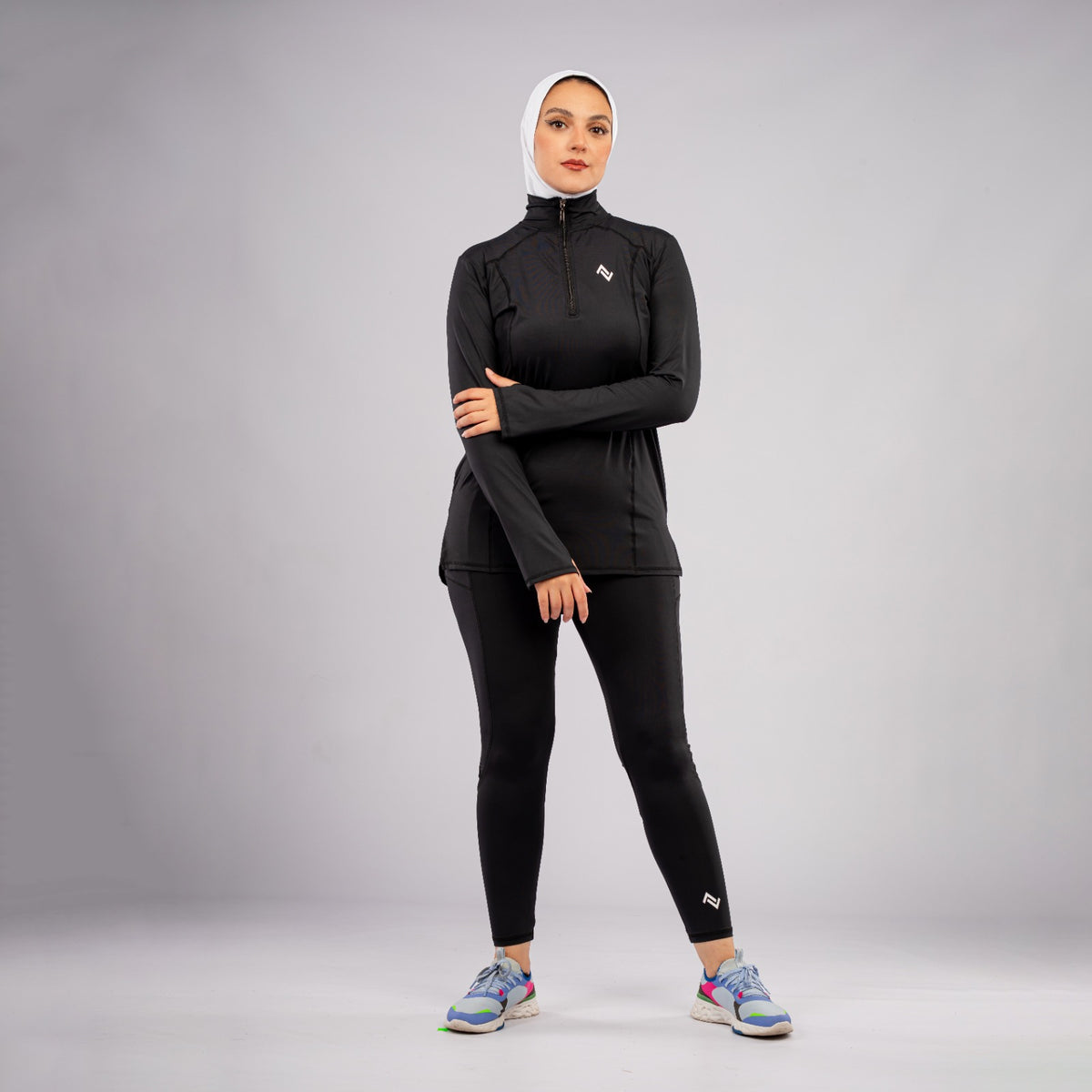 Women Long Sleeve T-shirt , Sportive, Black