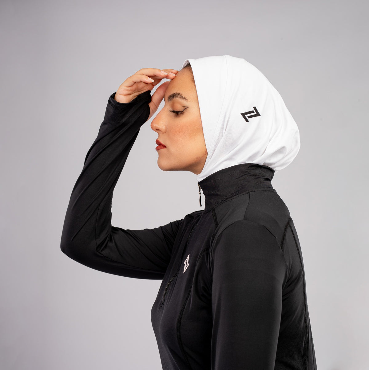 Women HIJAB, Sportive, White