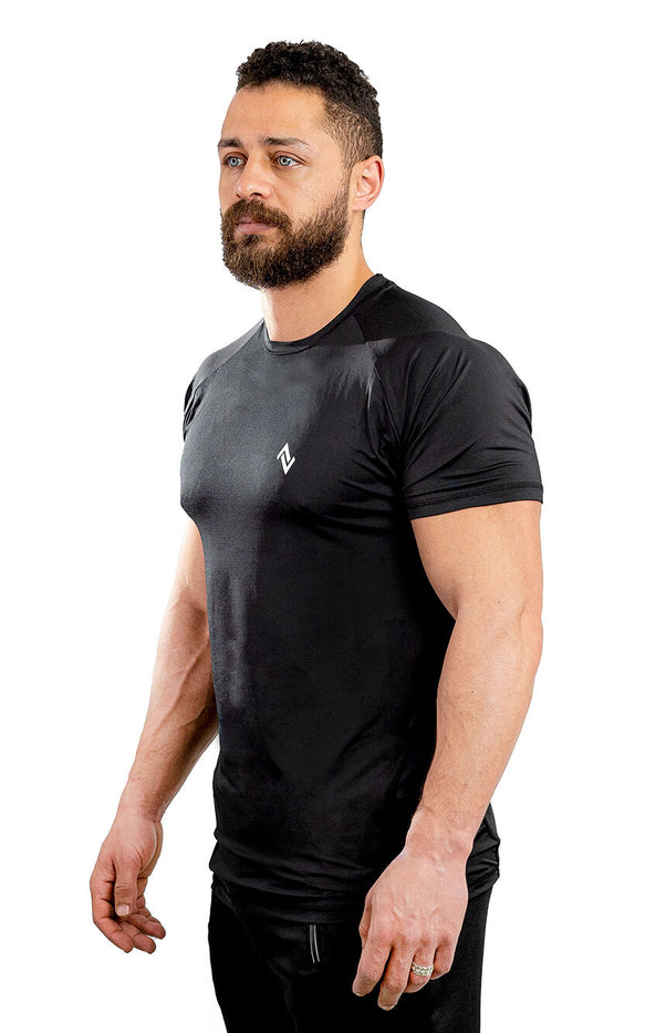 Men Short Sleeve, Sportive, Black