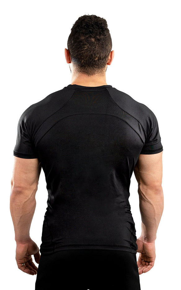 Men Short Sleeve, Sportive, Black